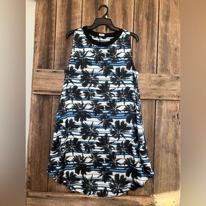 L’Agence Size Medium palm Tree print maxi dress
